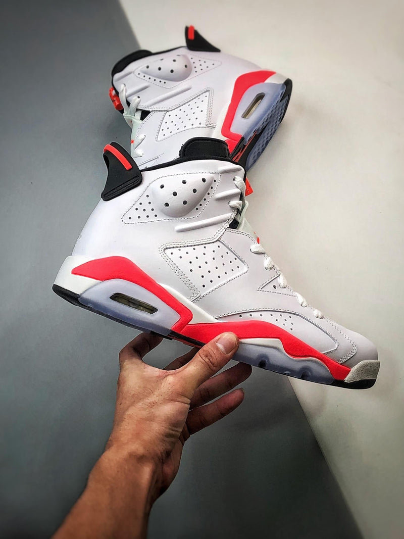 Tênis Nike Air Jordan 6 Retro "Infrared White" - Rei da Pelada