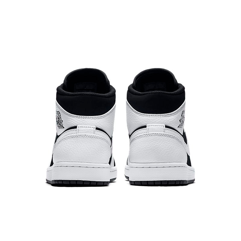 Tênis Nike Jordan 1 Mid White Black - Rei da Pelada