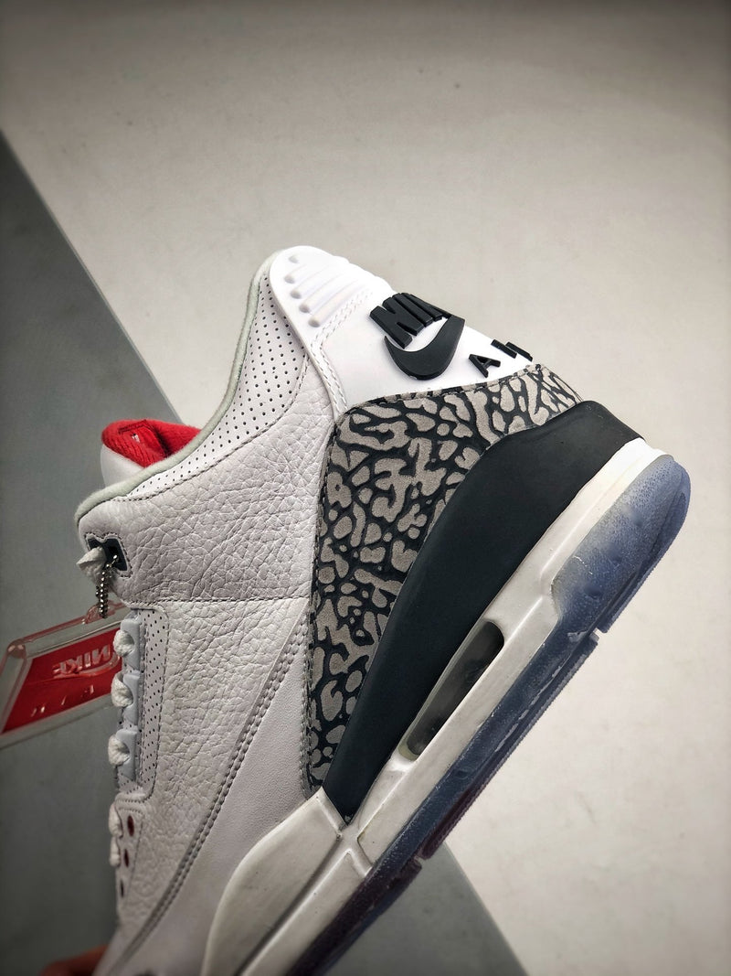 Tênis Nike Air Jordan 3 Retro "Free Throw Line White Cement" - Rei da Pelada