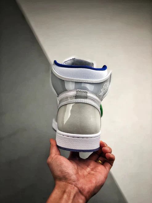 Tênis Nike Air Jordan 1 Retro High Zoom "White Racer Blue" - Rei da Pelada