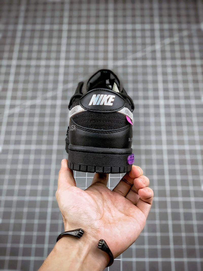 Tênis Nike SB Dunk Low x Off-White 'The 50 - Black' - Rei da Pelada