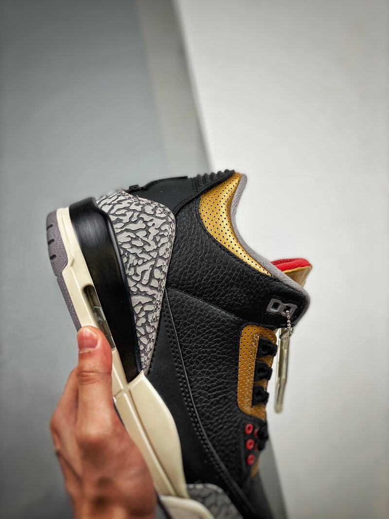 Tênis Nike Air Jordan 3 Retro "Black Gold" - Rei da Pelada