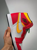 Tênis Nike Air Jordan 1 High "Light Fusion Red" - Rei da Pelada