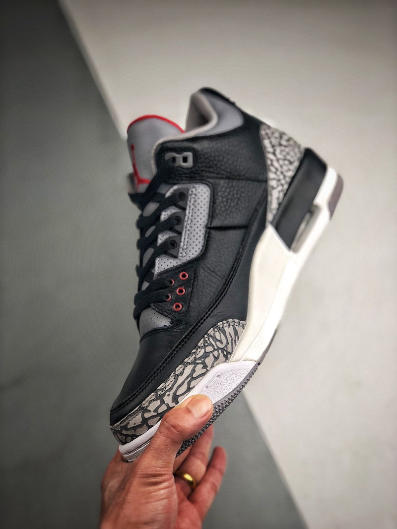 Tênis Nike Air Jordan 3 Retro "Black Cement" - Rei da Pelada