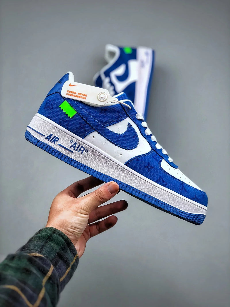 Tênis Nike Air Force 1 Low x "Louis Vuitton" Blue - Rei da Pelada