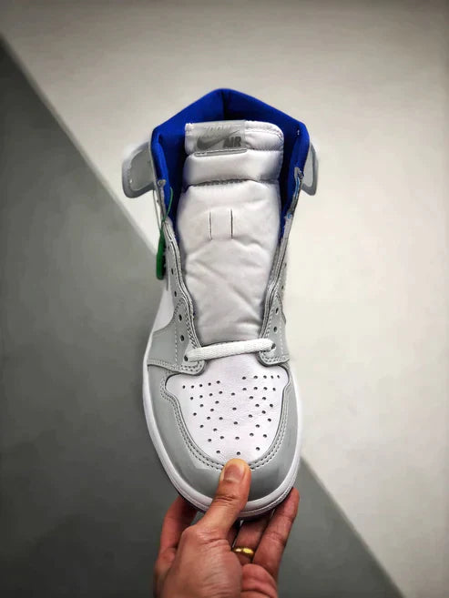 Tênis Nike Air Jordan 1 Retro High Zoom "White Racer Blue" - Rei da Pelada