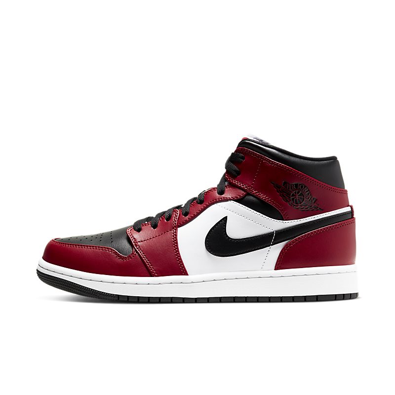 Tênis Nike Air Jordan 1 Mid Chicago Black Toe - Rei da Pelada