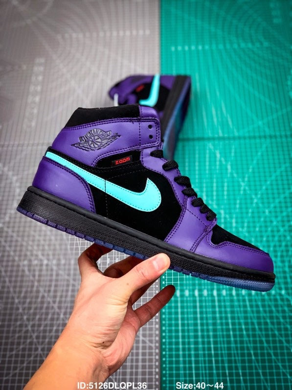 Tênis Nike Air Jordan 1 Zoom High 'Black grape' - Rei da Pelada