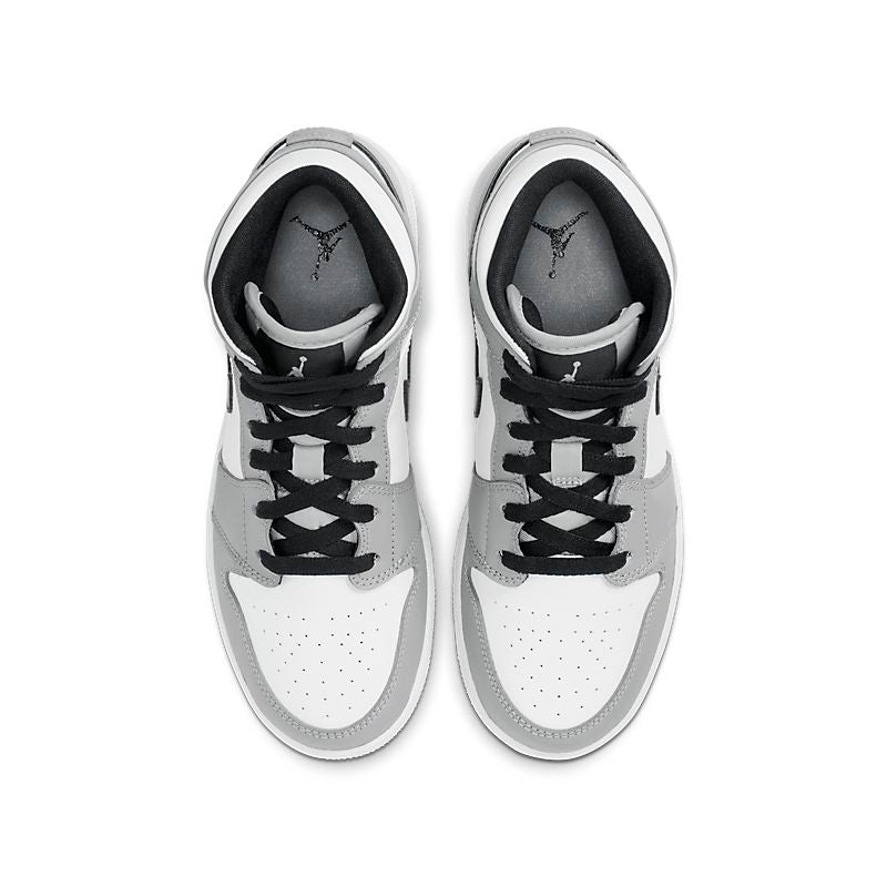 Tênis Nike Air Jordan 1 Mid Light Smoke Grey (GS) - Rei da Pelada