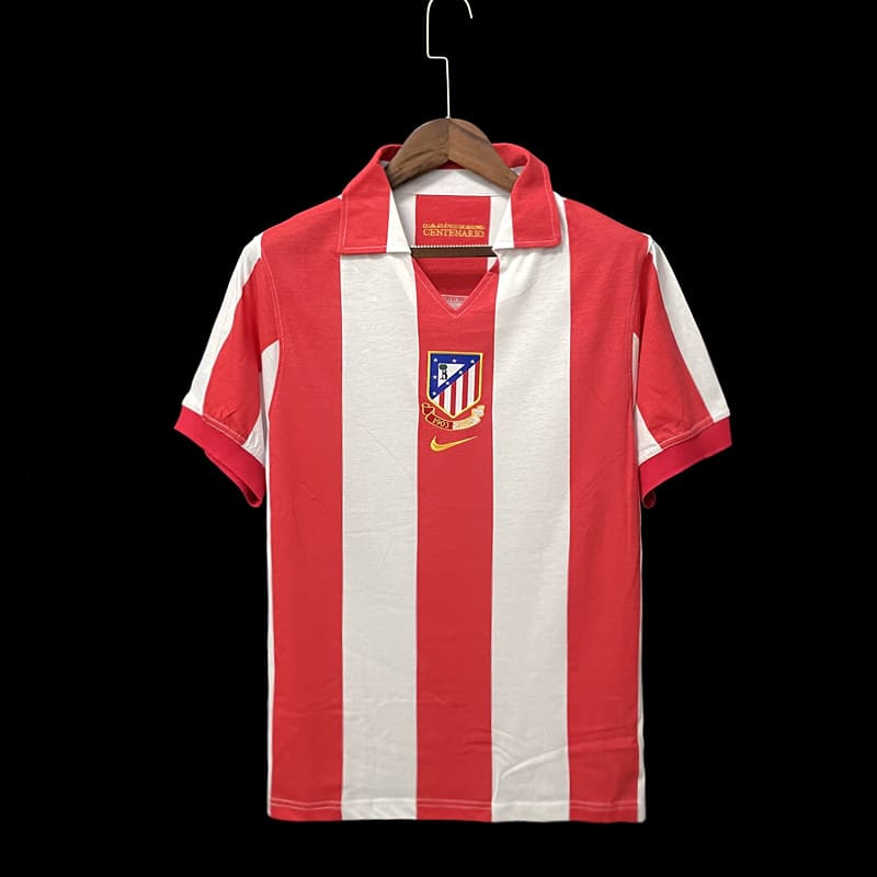 Camisa Atlético de Madrid Centenário 2003 Nike Retrô Masculina