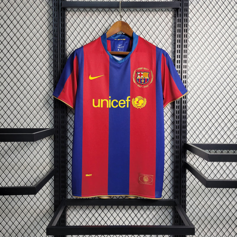 Camisa Barcelona Home (1) 2007/08 Nike Retrô Masculina