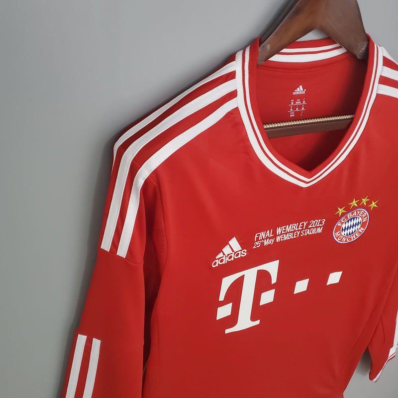 Camisa Bayern de Munique Home (1) 2013/14 Adidas Retrô Manga Longa Masculina