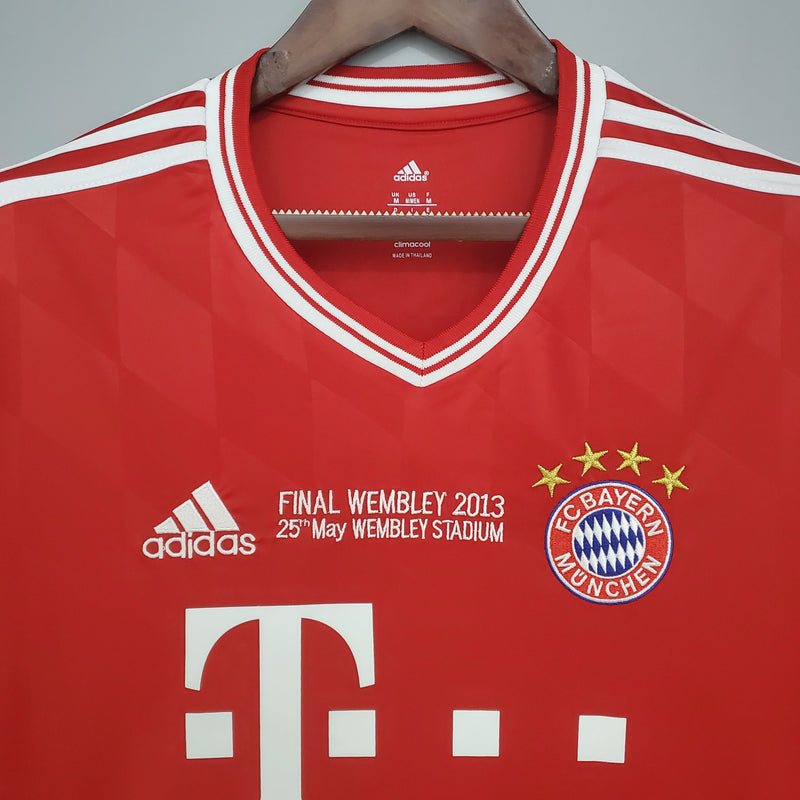 Camisa Bayern de Munique Home (1) 2013/14 Adidas Retrô Manga Longa Masculina