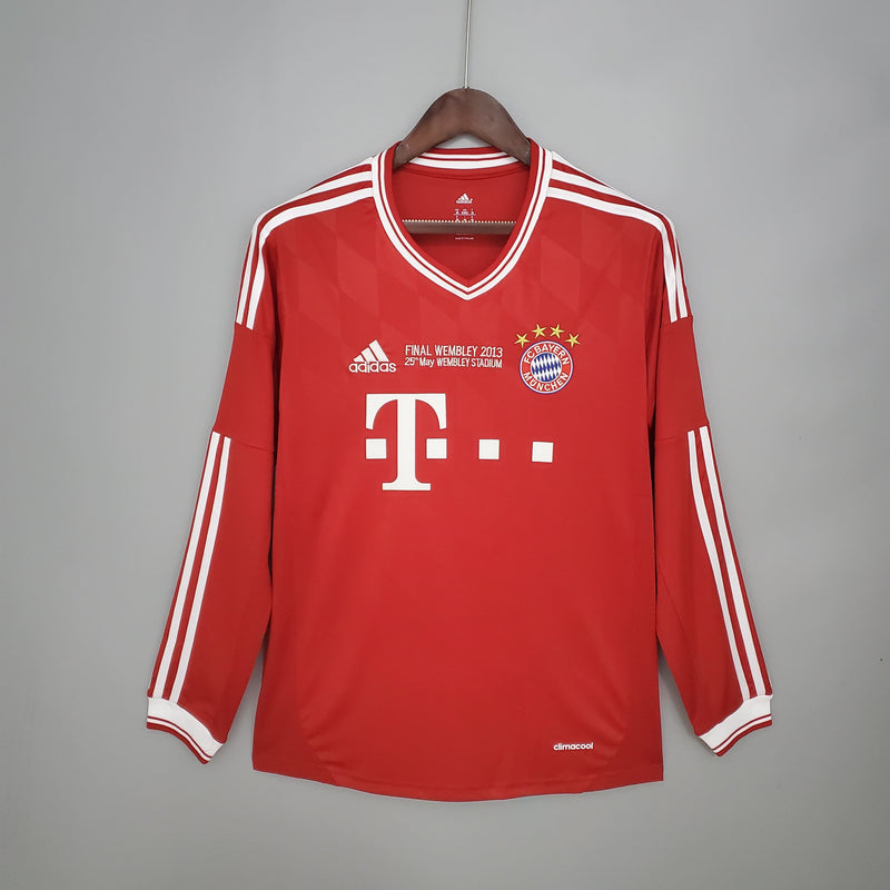 Camisa Bayern de Munique Home (1) 2013/14 Adidas Retrô Manga Longa Masculina