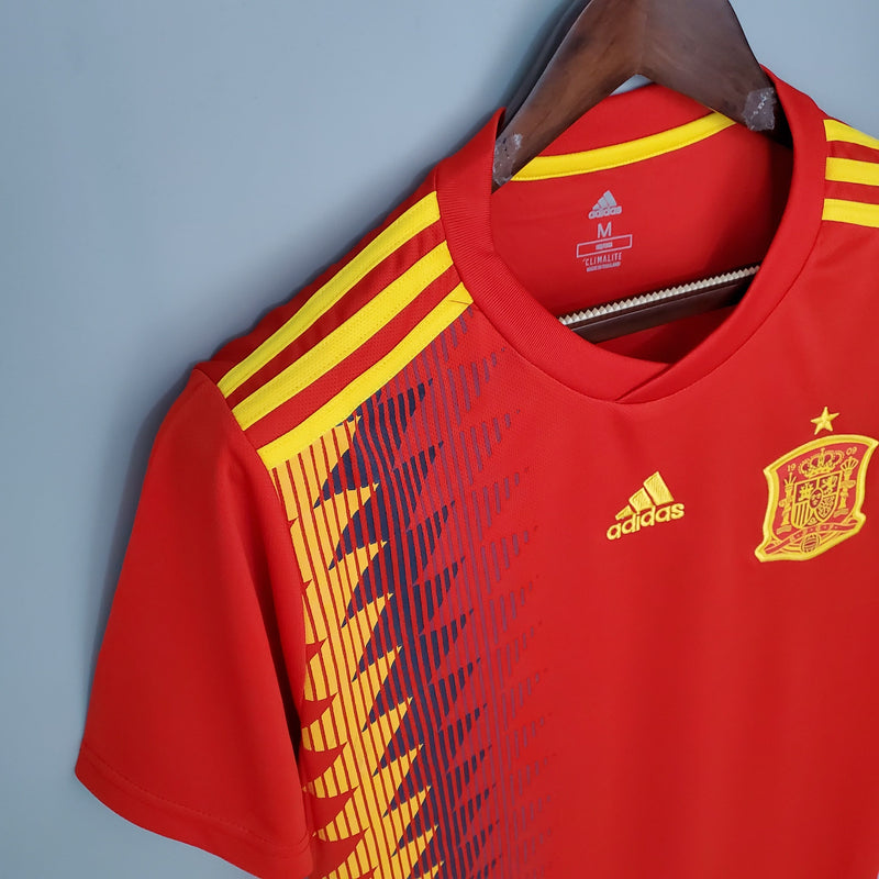 Camisa Espanha Home (1) 2018 Adidas Retrô Masculina