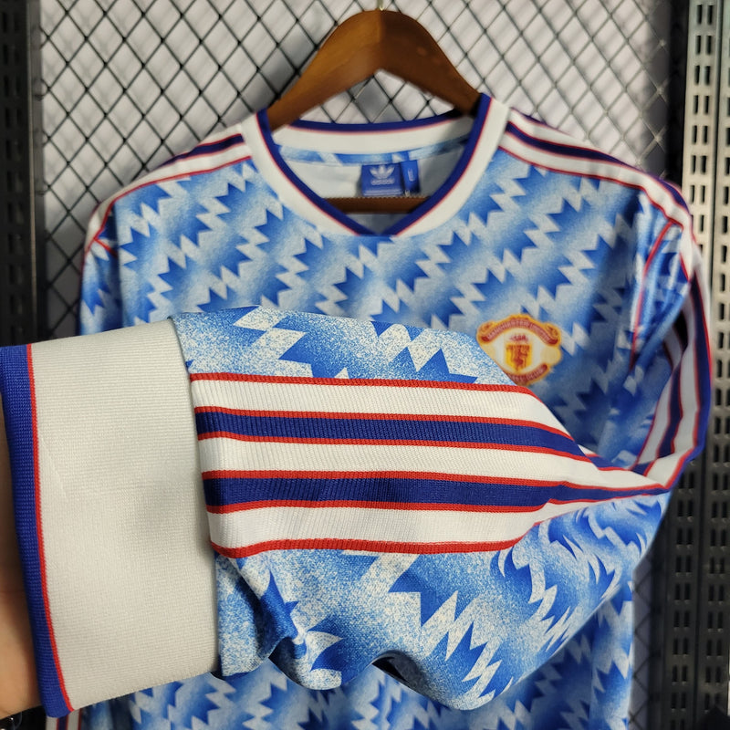 Camisa Manchester United Away (2) 1990/92 Adidas Retrô Manga Longa Masculina