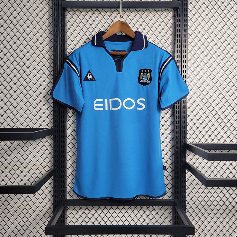 Camisa Manchester City Home (1) 2001/02 Le Coq Sportif Retrô Masculina