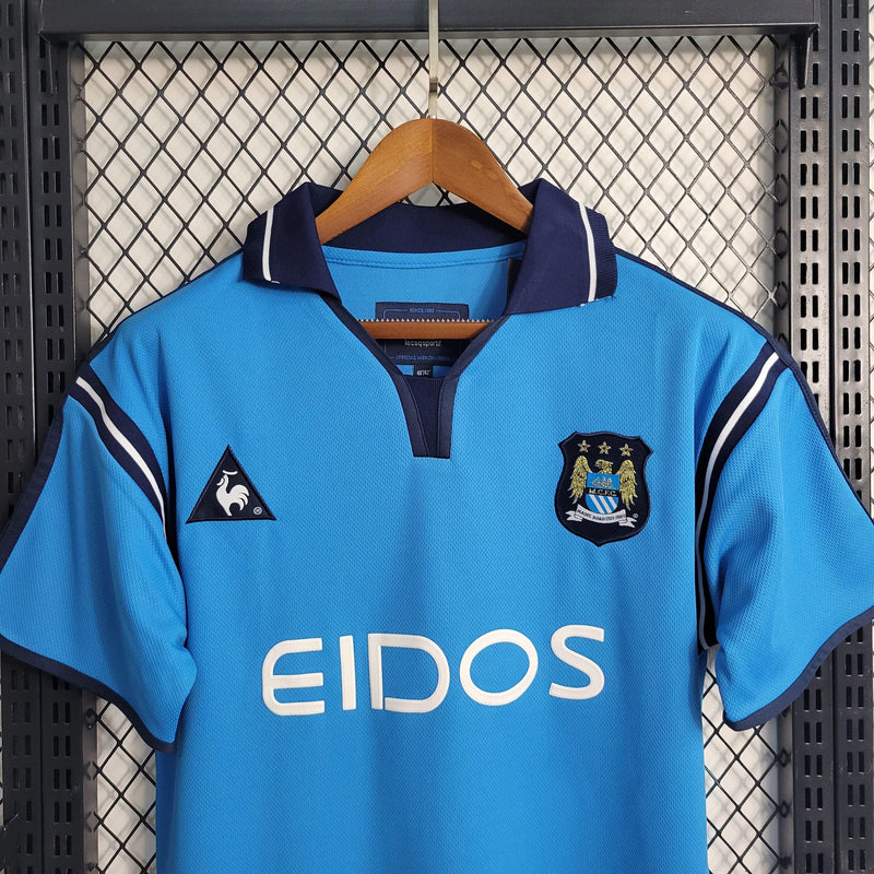 Camisa Manchester City Home (1) 2001/02 Le Coq Sportif Retrô Masculina