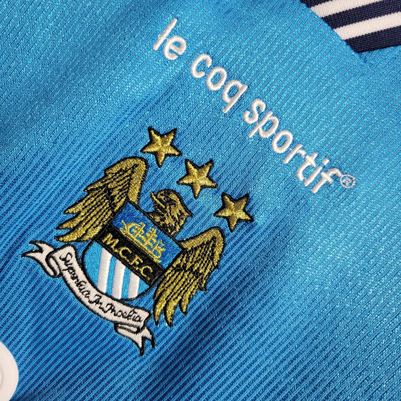 Camisa Manchester City Home (1) 1999 Le Coq Sportif Retrô Masculina