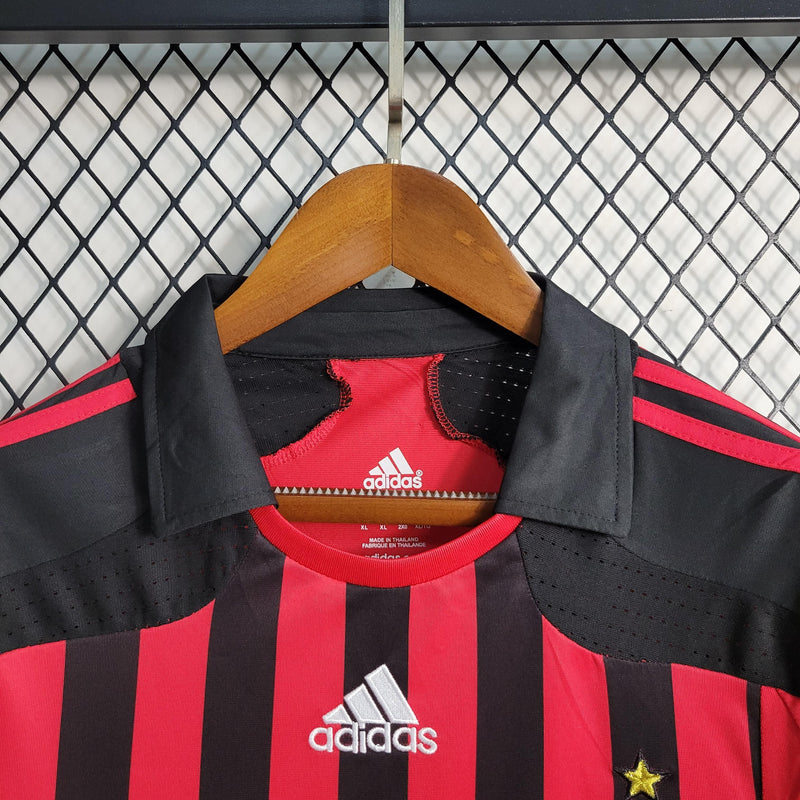 Camisa Milan Home (1) 2007/08 Adidas Retrô Manga Longa Masculina