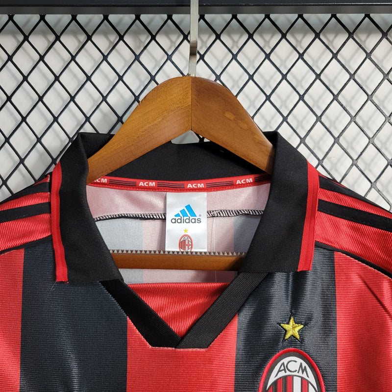 Camisa Milan Home (1) 1998/99 Adidas Retrô Masculina