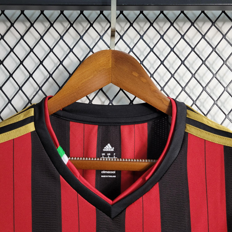 Camisa Milan Home (1) 2013/14 Adidas Retrô Manga Longa Masculina