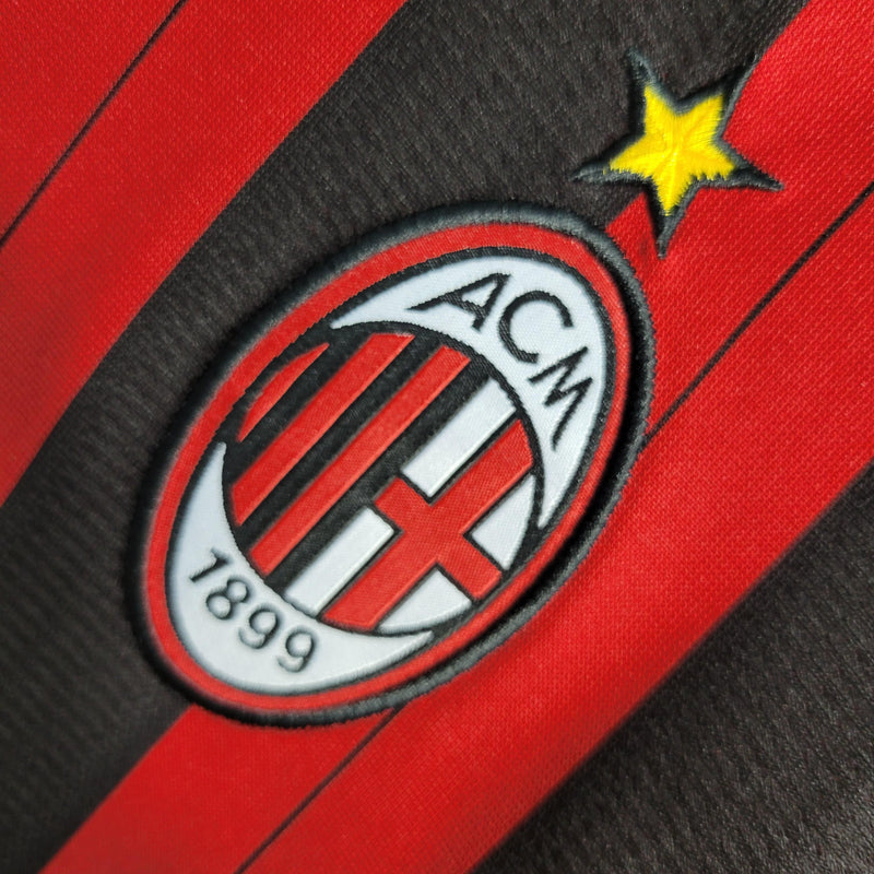 Camisa Milan Home (1) 2013/14 Adidas Retrô Manga Longa Masculina