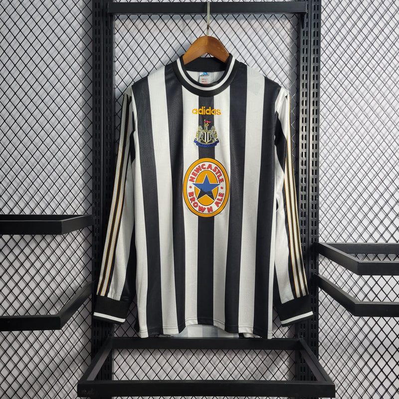 Camisa Newcastle Home (1) 1995/97 Adidas Retrô Manga Longa Masculina