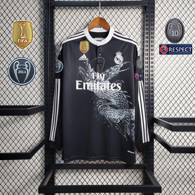 Camisa Real Madrid Third (3) 2014/15 Adidas Retrô Manga Longa Masculina