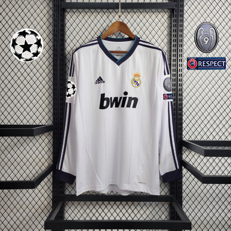 Camisa Real Madrid Home (1) 2012/13 Adidas Retrô Manga Longa Masculina