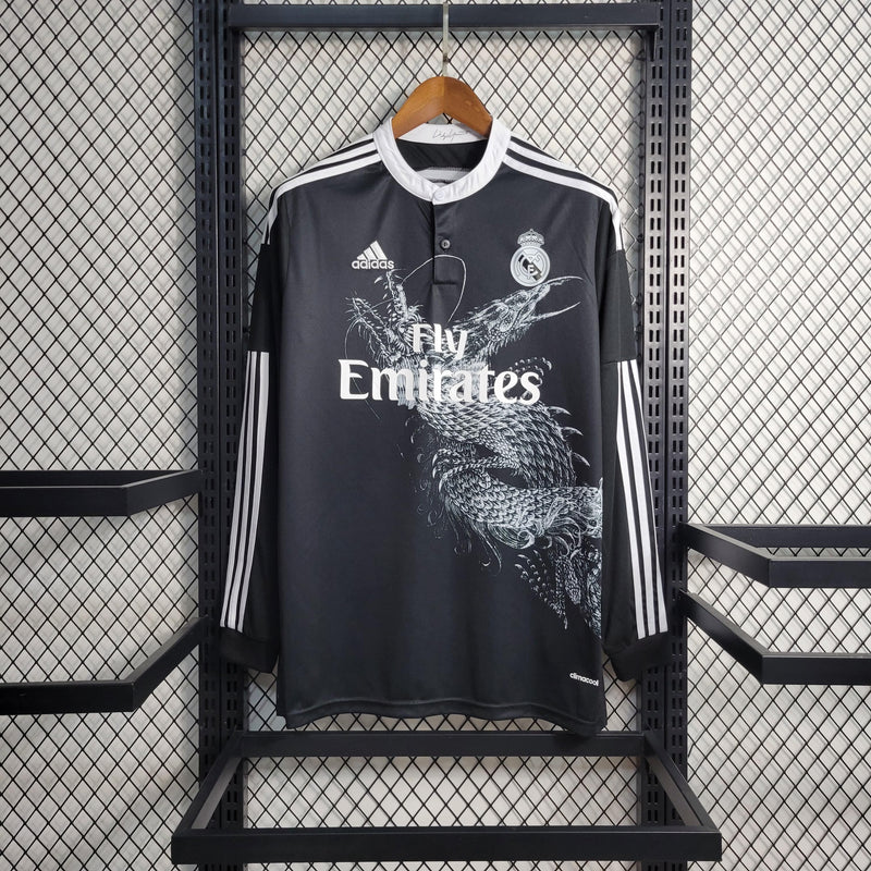 Camisa Real Madrid Third (3) 2014/15 Adidas Retrô Manga Longa Masculina