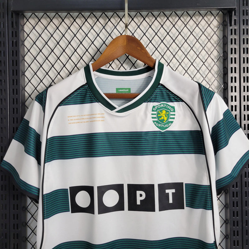 Camisa Sporting Lisboa Home (1) 2001/03 Reebok Retrô Masculina