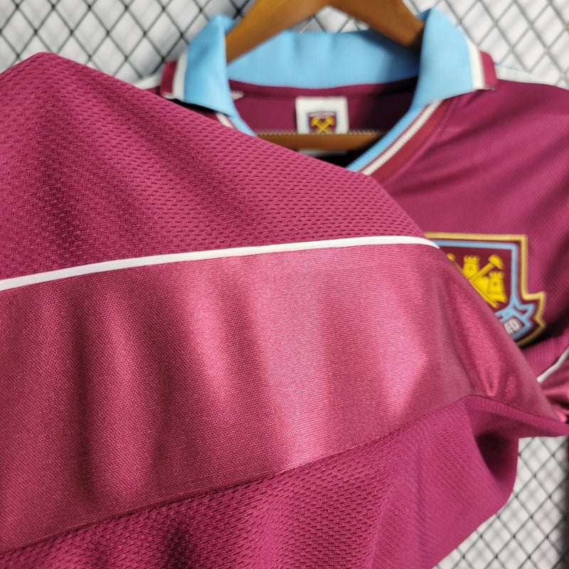 Camisa West Ham Home (1) 1999/01 Fila Retrô Masculina