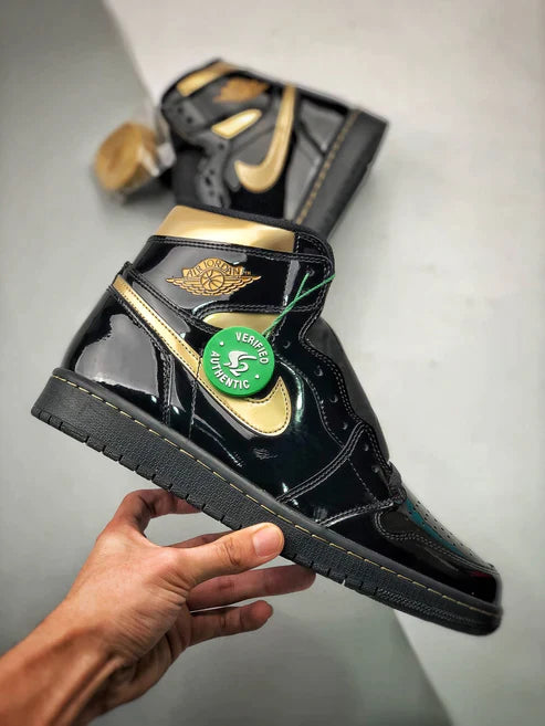 Tênis Nike Air Jordan 1 High "Black Gold" - Rei da Pelada