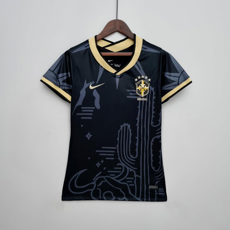 Camisa Feminina Seleção Brasil 2022/22 Edição Limitada Preta