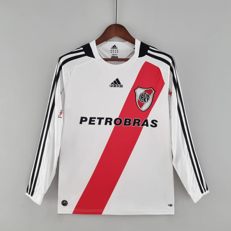 Camisa River Plate Home (1) 2009/10 Adidas Retrô Manga Longa Masculina