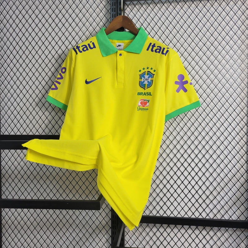 Camisa Seleção Brasileira Amarela Polo 2022/23