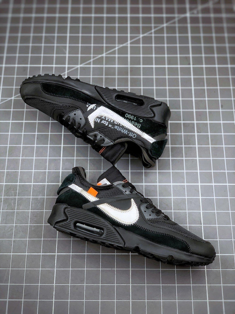 Tênis Nike Air Max 90 x OFF-White "Black" - Rei da Pelada