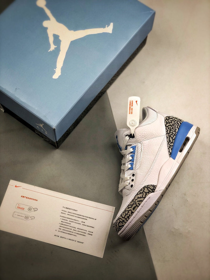 Tênis Nike Air Jordan 3 Retro "Valor Blue" - Rei da Pelada