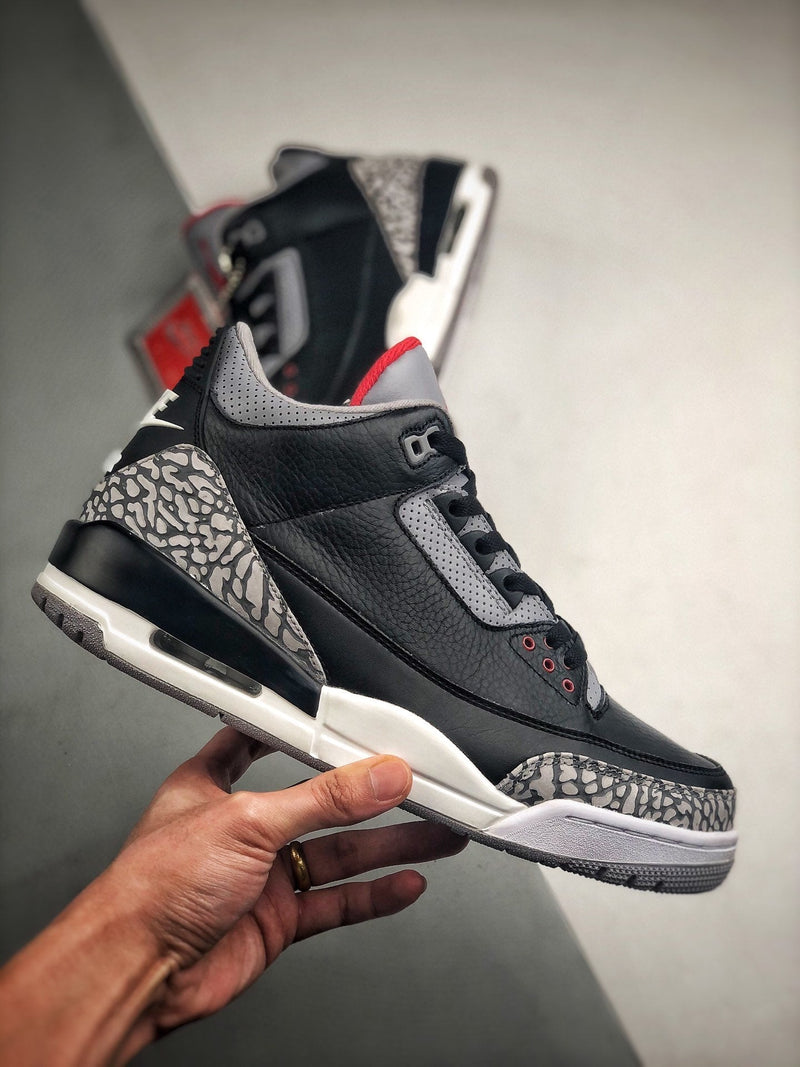 Tênis Nike Air Jordan 3 Retro "Black Cement" - Rei da Pelada