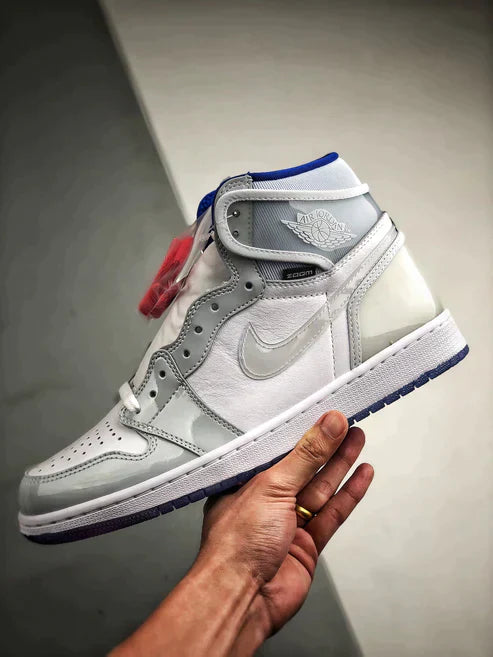 Tênis Nike Air Jordan 1 Retro High Zoom "White Racer Blue" - Rei da Pelada