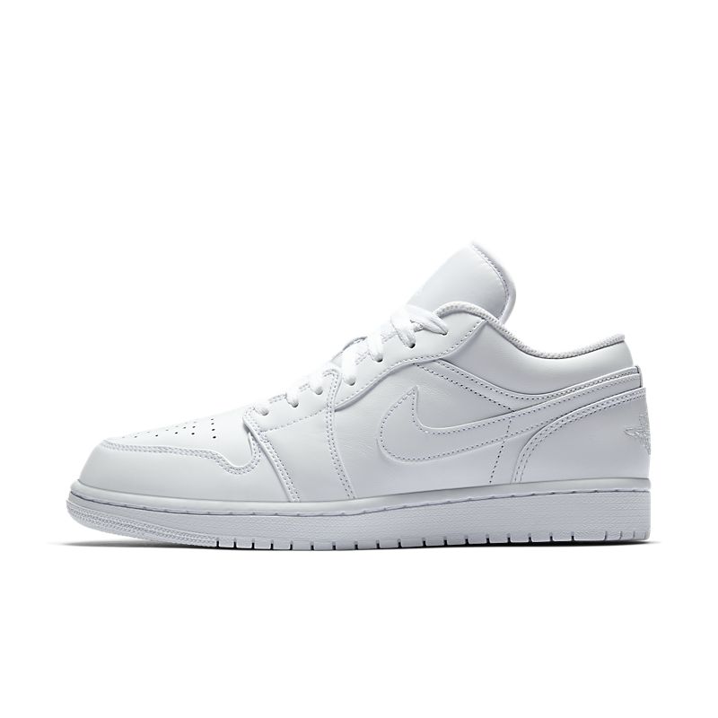 Tênis Nike Air Jordan 1 Low Triple White Logo (GS) - Rei da Pelada