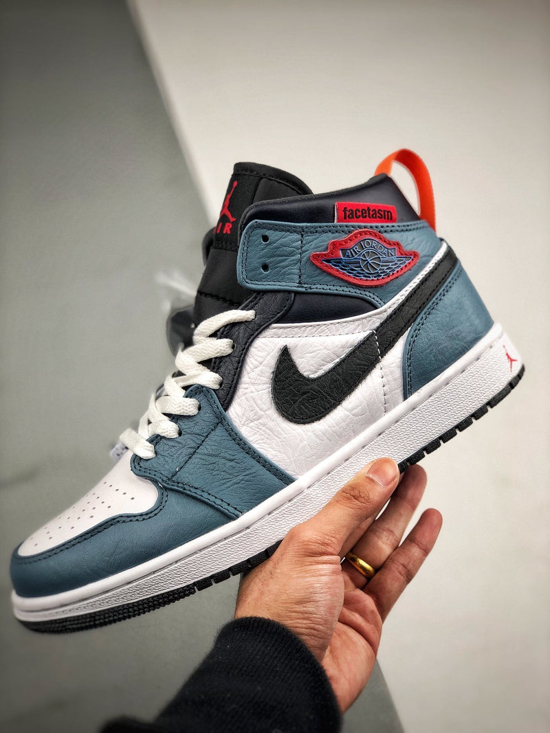 Tênis Cspace Facetasm x Nike Air Jordan 1 Mid - Rei da Pelada