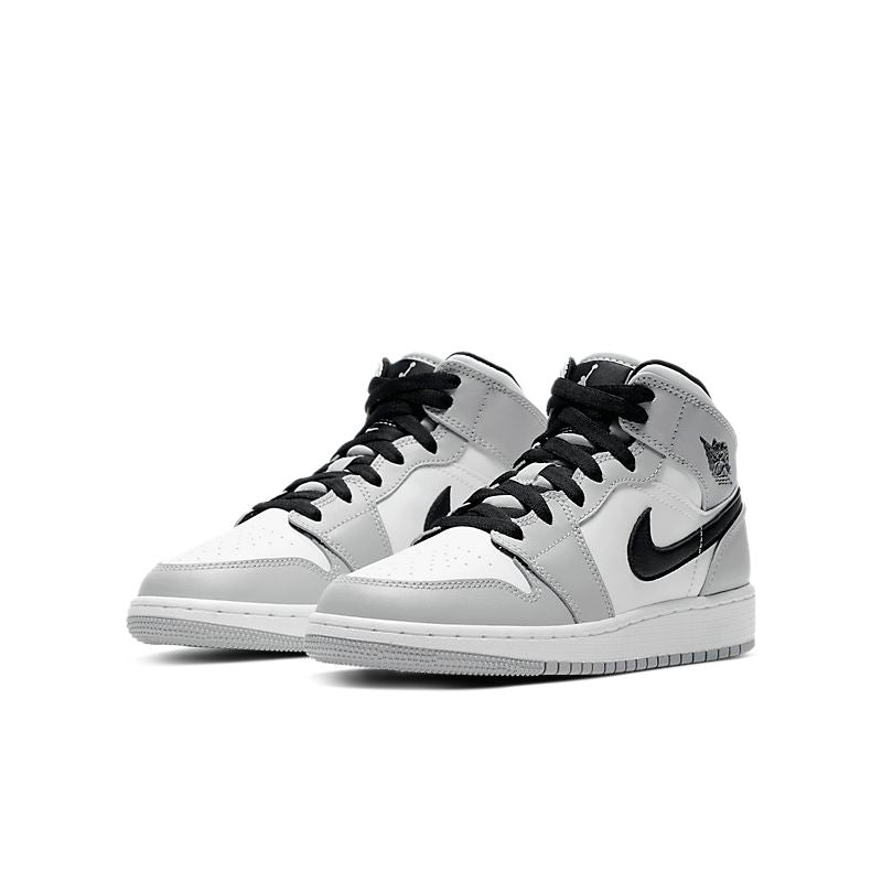 Tênis Nike Air Jordan 1 Mid Light Smoke Grey (GS) - Rei da Pelada