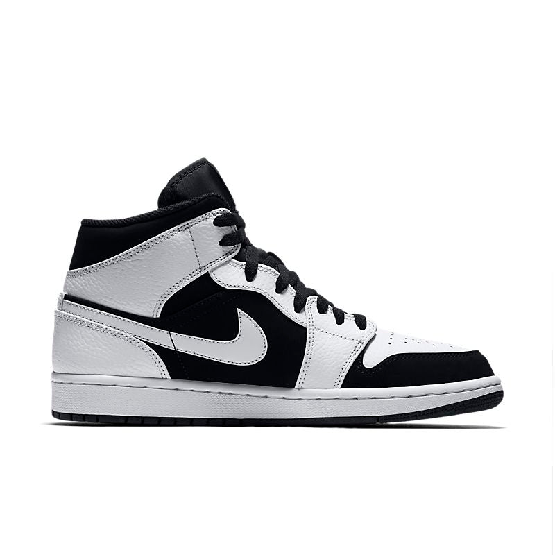 Tênis Nike Jordan 1 Mid White Black - Rei da Pelada