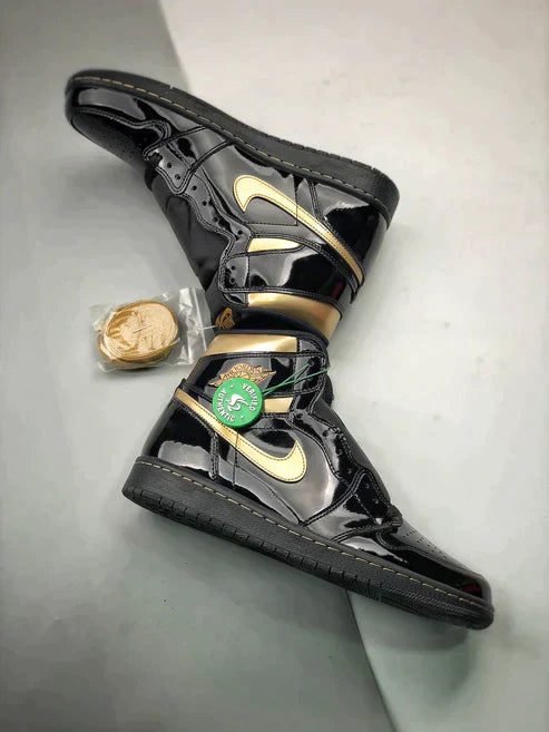 Tênis Nike Air Jordan 1 High "Black Gold" - Rei da Pelada