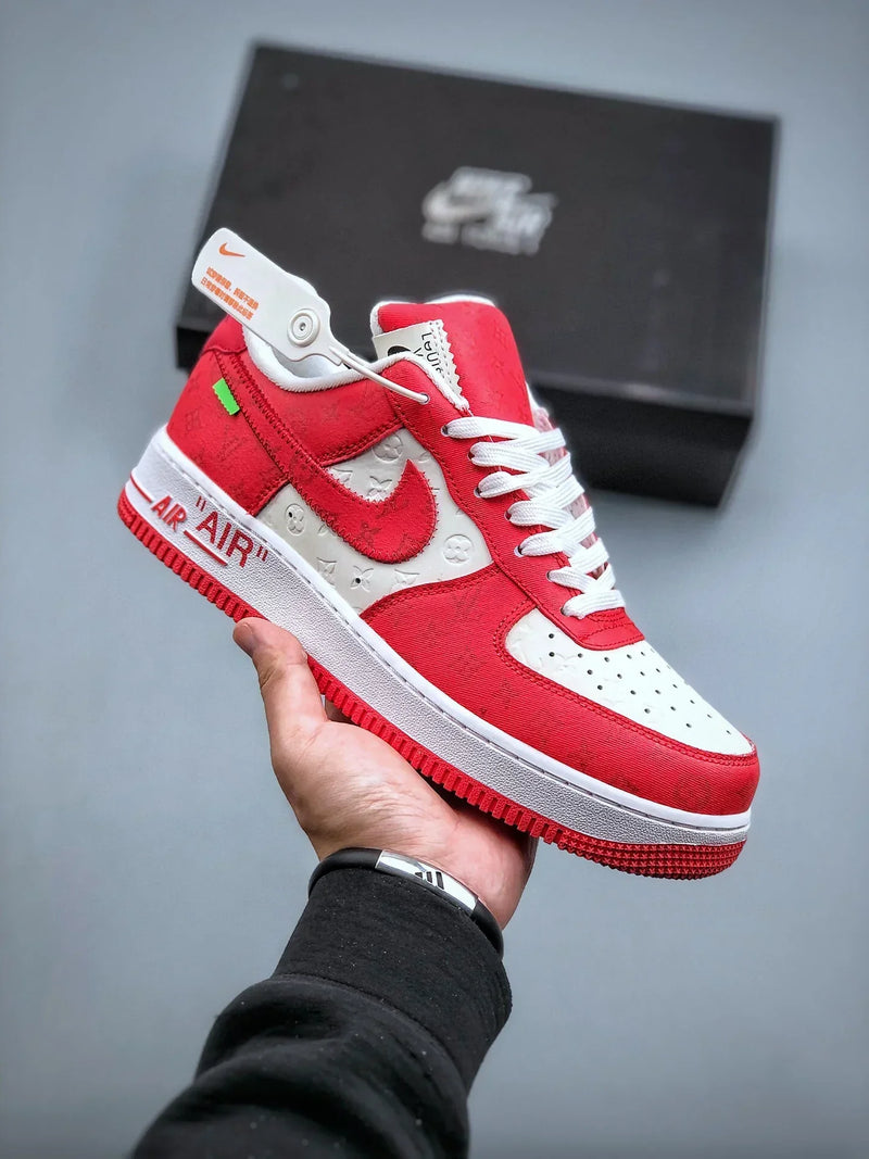 Tênis Nike Air Force 1 Low x "Louis Vuitton" Red - Rei da Pelada