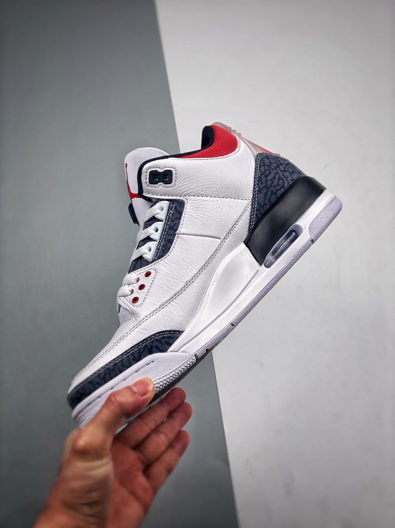 Tênis Nike Air Jordan 3 Retro SE "Denim Fire Red" - Rei da Pelada