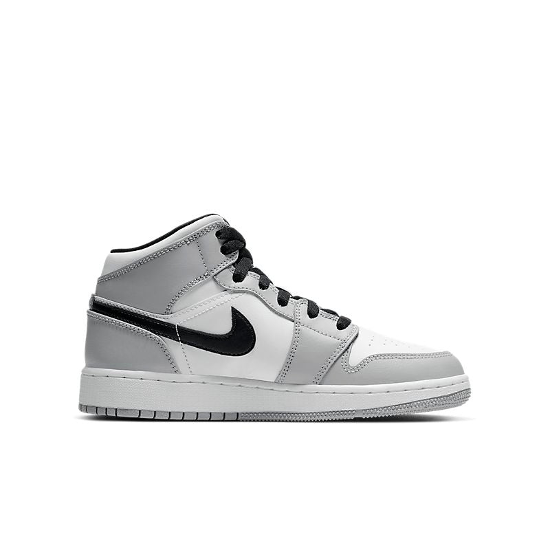 Tênis Nike Air Jordan 1 Mid Light Smoke Grey (GS) - Rei da Pelada