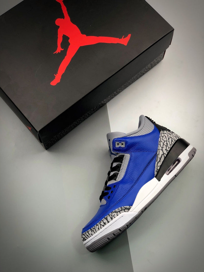 Tênis Nike Air Jordan 3 Retro "Blue Cement" - Rei da Pelada